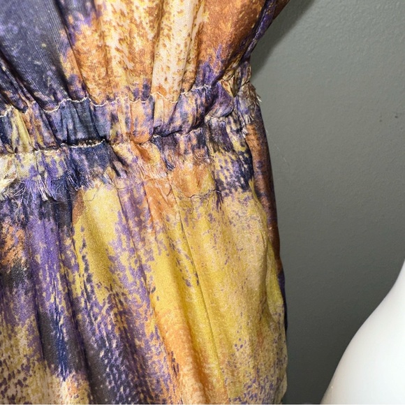 ALEXIS *Harmony* purple yellow gold tiered halter maxi dress gown S *RARE* - Picture 8 of 12